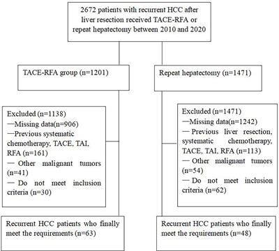 Transarterial Chemoembolization Combined With Radiofrequency Ablation Versus Repeat Hepatectomy for Recurrent Hepatocellular Carcinoma After Curative Resection: A 10-Year Single-Center Comparative Study